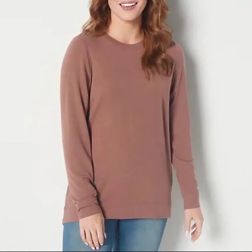 Denim & Co. Comfort Zone Soft French Terry Sweatshirt